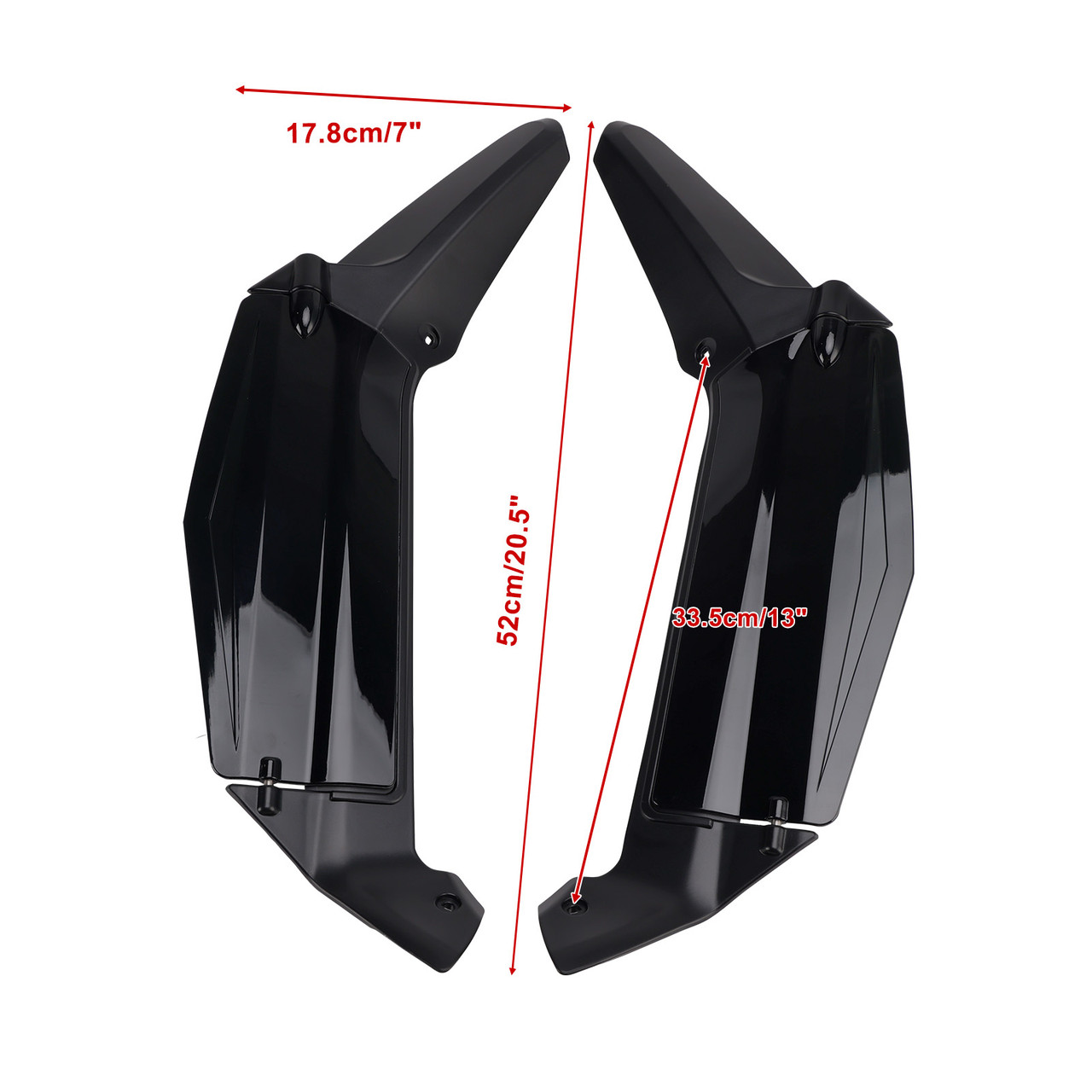2018-2024 Honda Goldwing GL1800 Air Deflectors Side Fairing Wing Windshield Leg Black Generic