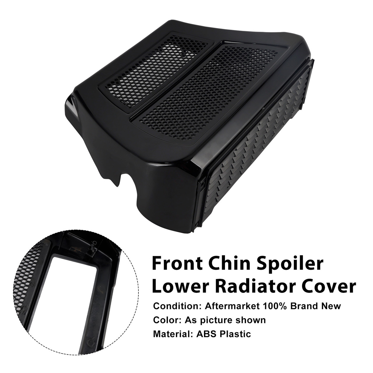 2023-2025 Harley CVO Road Glide Front Chin Spoiler Lower Radiator Cover Black Generic