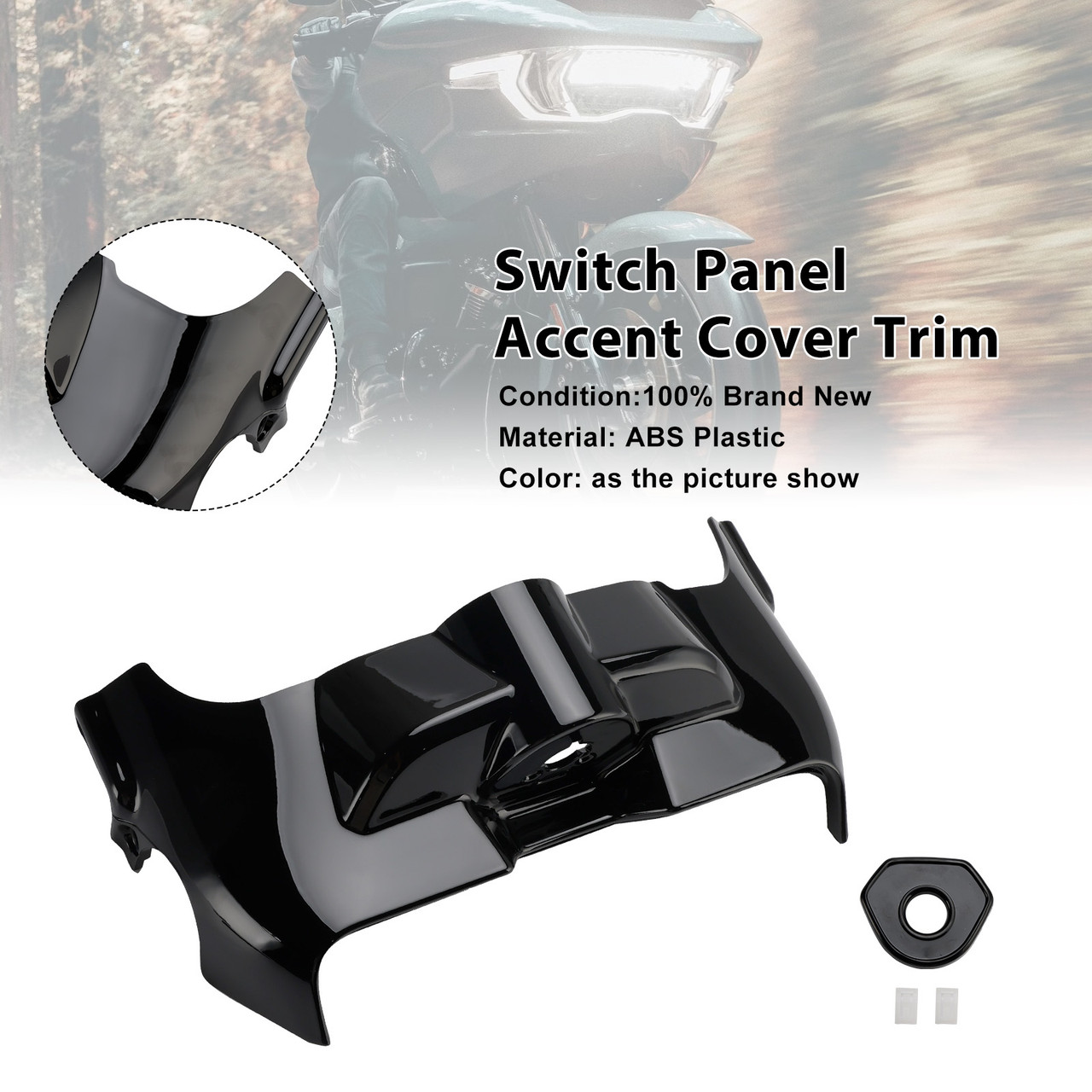 2023-2025 Harley Touring Electra Street Glide Switch Panel Accent Cover Trim Black Generic