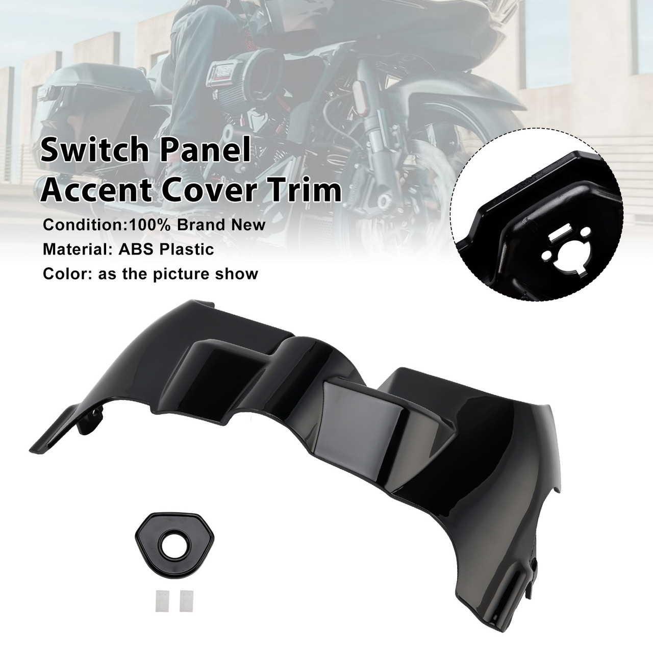 2023-2025 Harley Touring Electra Street Glide Switch Panel Accent Cover Trim Black Generic