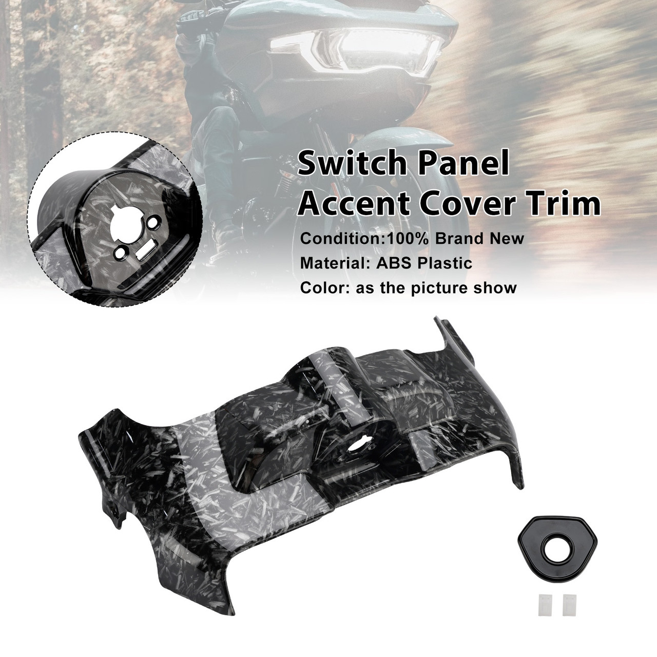 2023-2025 Harley Touring Electra Street Glide Switch Panel Accent Cover Trim Forge Generic