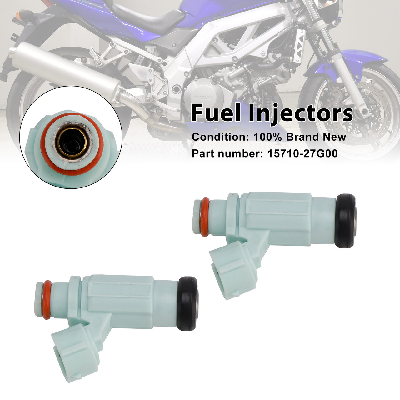 2007-2011 Suzuki DL650 2PCS Fuel Injectors 15710-27G00 Generic