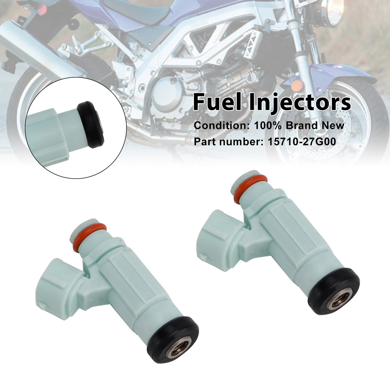 2007-2011 Suzuki DL650 2PCS Fuel Injectors 15710-27G00 Generic