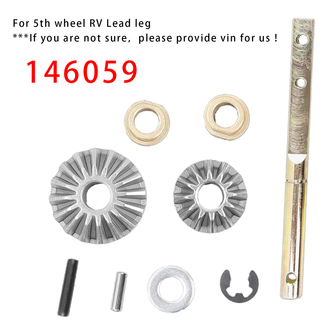 146059 Lead Power Landing Gear Leg Repair Kit For Lippert 5th Wheel RV Lead Leg