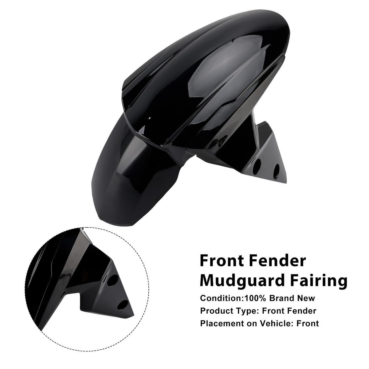 2020-2025 Triumph Street Triple 765 R/RS Front Fender Mudguard Fairing Black Generic