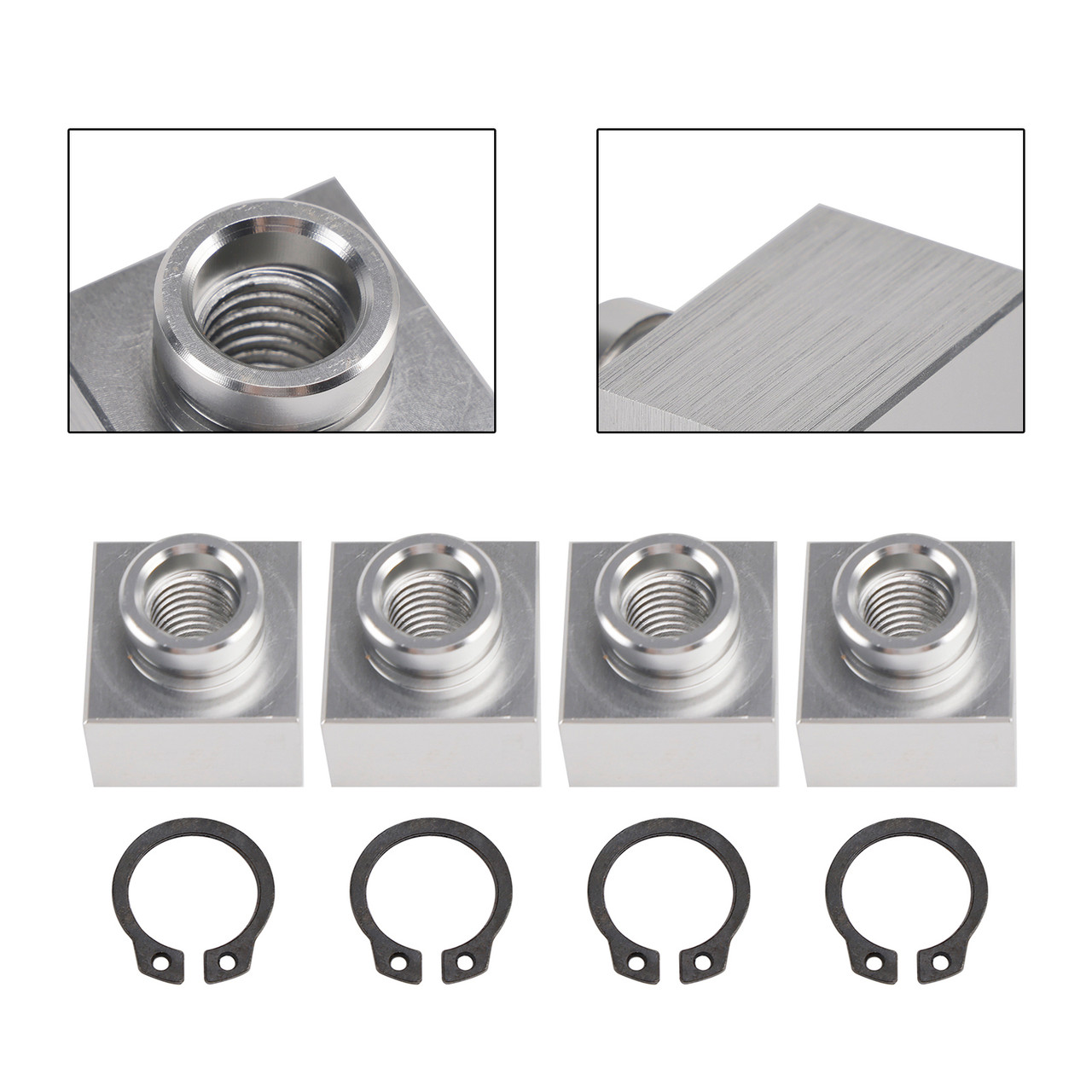4X Snowmobile Trailer Insert Nut & Snap Ring Kit 04414 03400 For Triton Xt & Lt
