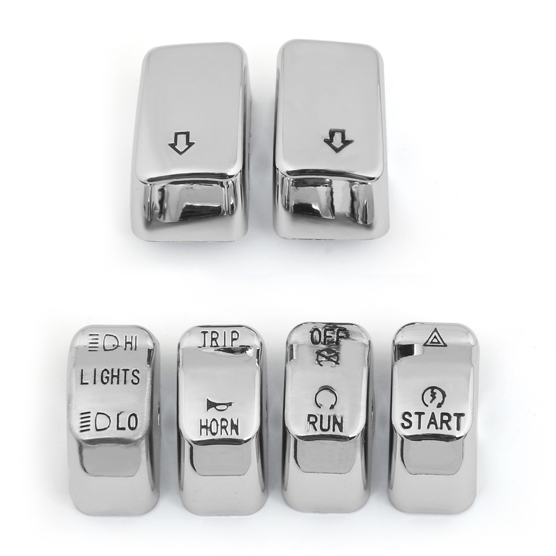 6PCS Control Switch Button Cap Kit Harley Softail Classic Deluxe