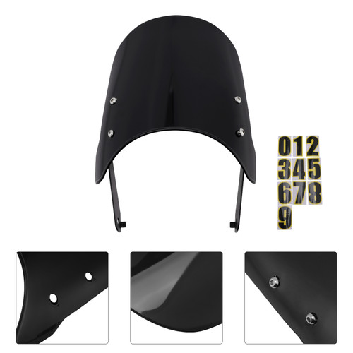 2024-2025 HONDA CB350C GB350C Windshield WindScreen Black Generic