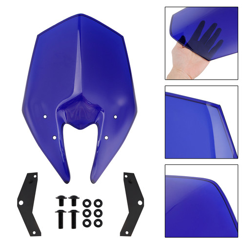2025 Kawasaki Z900 Windscreen Windshield + Bracket Blue Generic