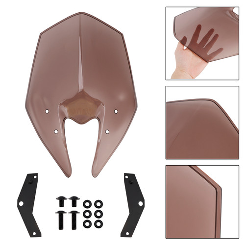 2025 Kawasaki Z900 Windscreen Windshield + Bracket Smoke Generic