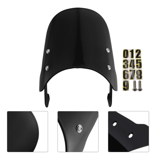 2024-2025 YAMAHA XSR 125 Windshield WindScreen Black Generic