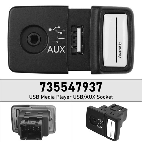 2007-2015 Fiat 500 Punto Panda Doblo USB Media Player USB/AUX Socket 735547937 Generic