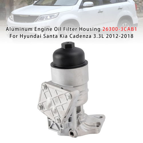 2012-2018 KIA Cadenza Sedona Sorento Aluminum Engine Oil Filter Housing 26300-3CAB1 Generic