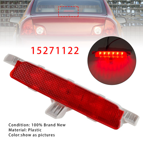 2008-2012 Chevrolet Malibu Rear High Mount Third Brake Light Lamp 15271122 Red Generic