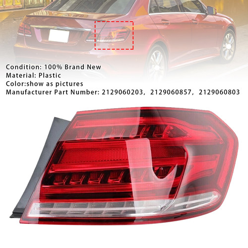 2014 Mercedes-Benz E250/E350/E400/E550/E63 AMG/E63 AMG S Right Side LED Outer Rear Tail Light Brake Lamp Generic