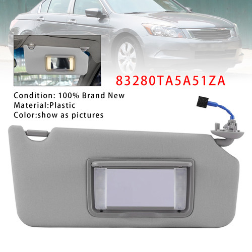 2008-2017 Honda Accord Gray Right Side Sun Visor 83280TA5A51ZA Generic
