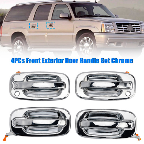 2000-2006 Chevrolet Suburban 1500 2500 4PCs Front Exterior Door Handle Set Chrome 15745149 Generic