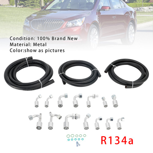 AC Hose Kit R134a For Buick Chevrolet Cadillac GMC GM Air Conditioning Ext Length Hoses