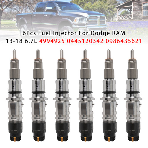 2013-2018 Dodge Ram 6.7L 6Pcs Fuel Injector 4994925 Generic