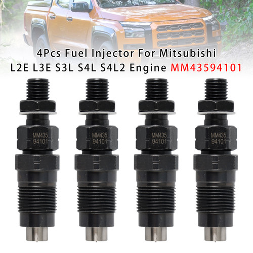 Mitsubishi L2E L3E S3L S4L S3L2 S4L2 S4S Diesel engine 4Pcs Fuel Injector MM43594101 Generic