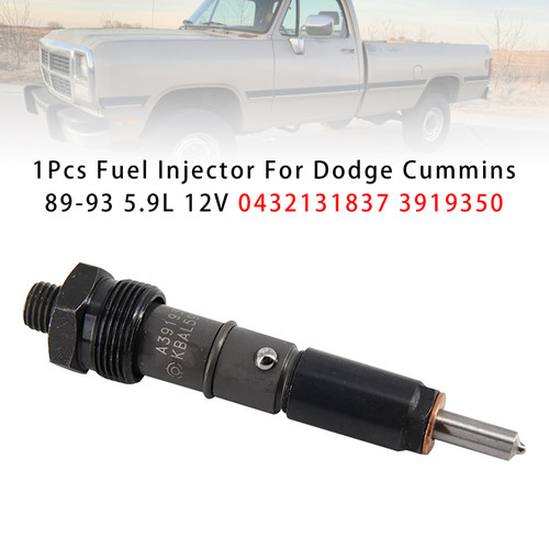 1989-1993 Dodge Cummins 5.9L 12v 1Pcs Fuel Injector 0432131837 3919350 Generic