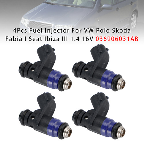 2002-2007 Seat Ibiza III 6L1 4Pcs Fuel Injector 036906031AB Generic