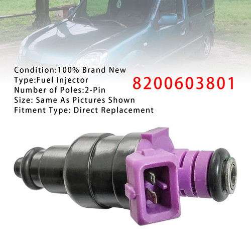 1993-2014 Renault Clio Kangoo Twingo 1.1 1.2 1.6 1Pcs Fuel Injector 8200603801 873774 Generic