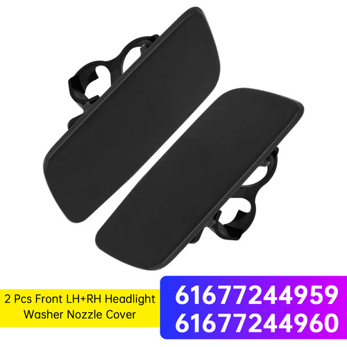 2010-2018 Rolls-Royce Ghost 2Pcs Front LH+RH Headlight Washer Nozzle Cover 61677244959 61677244960 Generic
