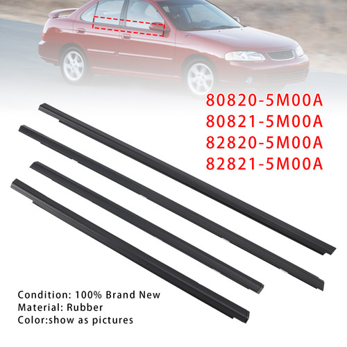 2001-2006 Nissan Sentra 4PCS Weatherstrip 80820-5M00A Generic