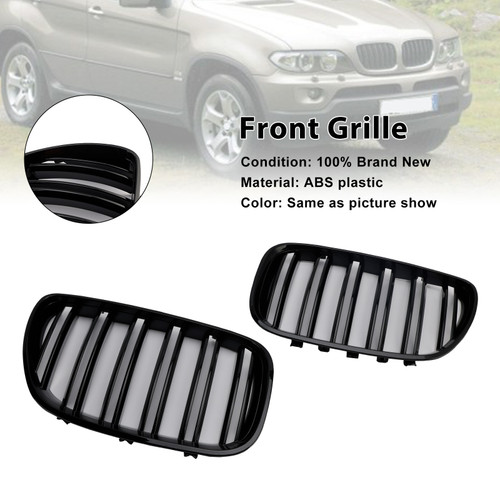 2004-2006 BMW X-Series X5 E53 Front Kidney Grille Gloss Black Generic