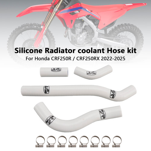 2022-2025 Honda CRF250R / CRF250RX Silicone Radiator coolant Hose kit White Generic