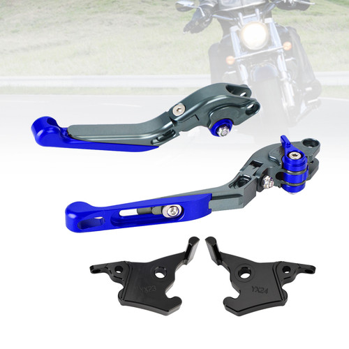 2023-2025 YAMAHA XMAX 300 Adjustable Folding Extendable Racing Brake & Clutch Levers Blue Generic