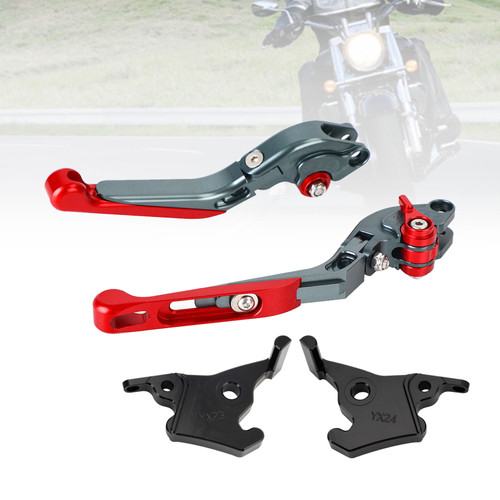 2023-2025 YAMAHA XMAX 300 Adjustable Folding Extendable Racing Brake & Clutch Levers Red Generic