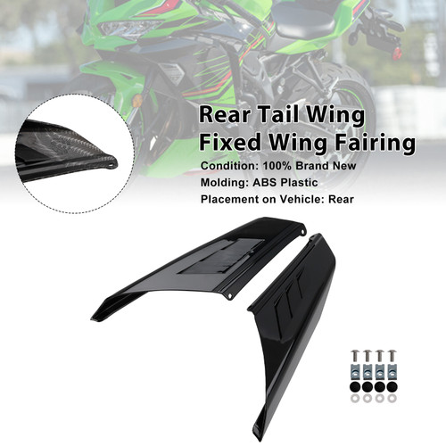 2023-2025 Kawasaki NINJA ZX-4R/ ZX-4RR Rear Tail Wing Fixed Wing Fairing Black Generic