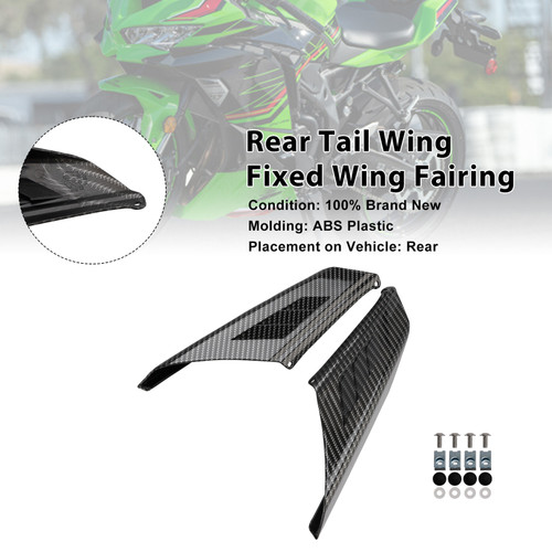2023-2025 Kawasaki NINJA ZX-4R/ ZX-4RR Rear Tail Wing Fixed Wing Fairing Carbon Generic