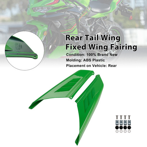 2023-2025 Kawasaki NINJA ZX-4R/ ZX-4RR Rear Tail Wing Fixed Wing Fairing Green Generic