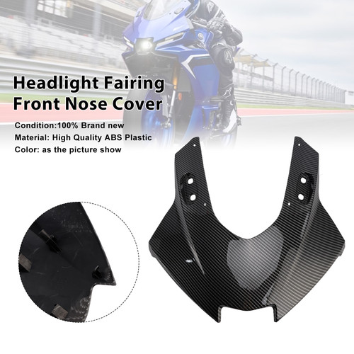 2025-2026 Yamaha YZF-R3 YZF-R25 Headlight Fairing Front Nose Cover Carbon Generic