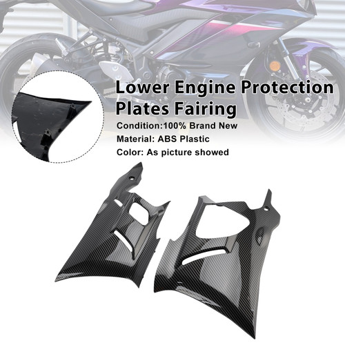 2025-2026 Yamaha YZF-R3 YZF-R25 Lower Engine Protection Plates Fairing Carbon Generic