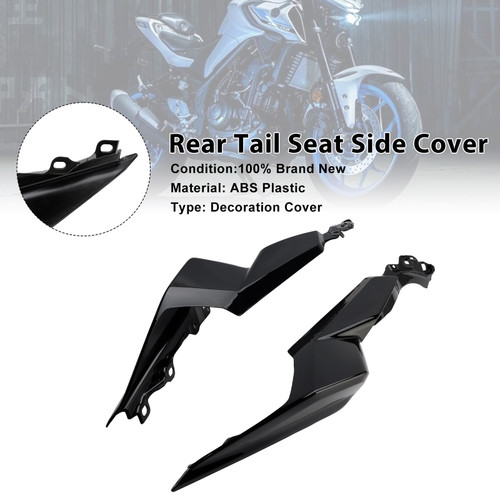 2025-2026 Yamaha YZF-R3 YZF-R25 MT-03 Rear Tail Seat Side Cover Black Generic