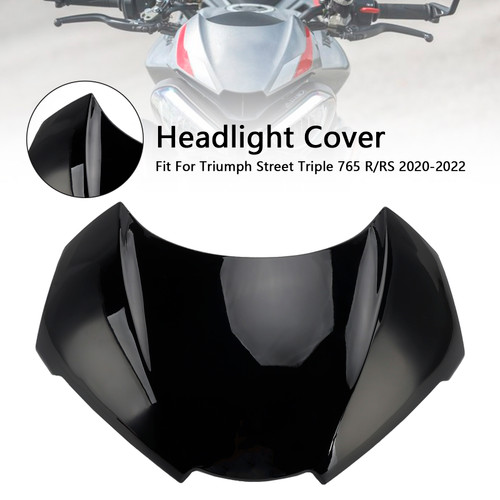2020-2022 Triumph Street Triple 765 R/RS Headlight Cover Black Generic