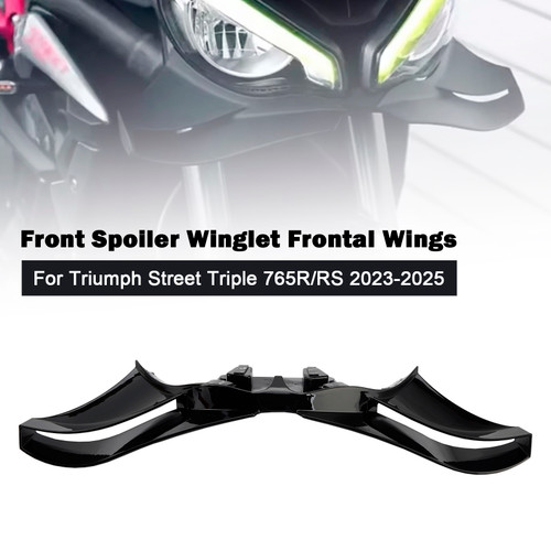 2023-2025 Triumph Street Triple 765R/RS Front Spoiler Winglet Frontal Wings Black Generic