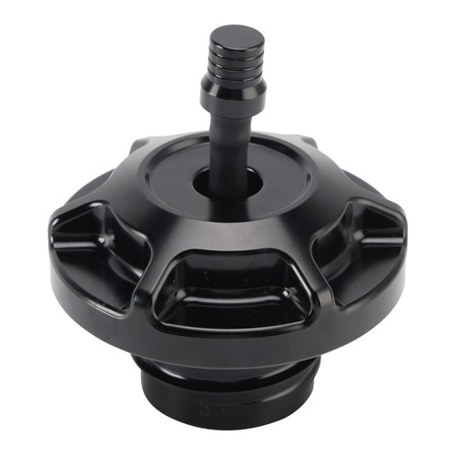 1996-up Touring and Softai Aluminum Gas Fuel Tank Cap with Vent Hose Black Generic