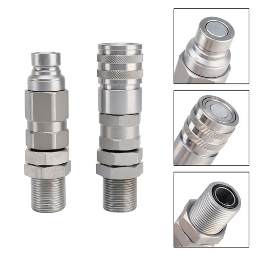 KV14216 AT312470 Hydraulic Flat Face Coupler Kit For John Deere 240 328 318D