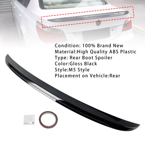 2004-2010 BMW 5 Series E60 M5 Saloon Models Only Rear Boot Spoiler Gloss Black Generic