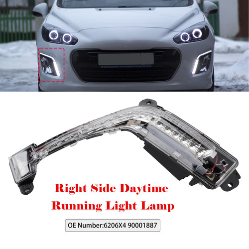 2011-2014 Peugeot 308 Mk1 Hatch Right Side DRL Light Lamp LED Bulbs Generic