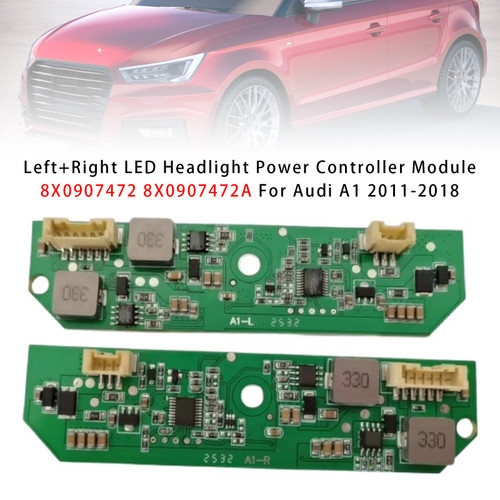 2011-2018 Audi A1 Left+Right LED Headlight Power Controller Module 8X0907472 8X0907472A Generic