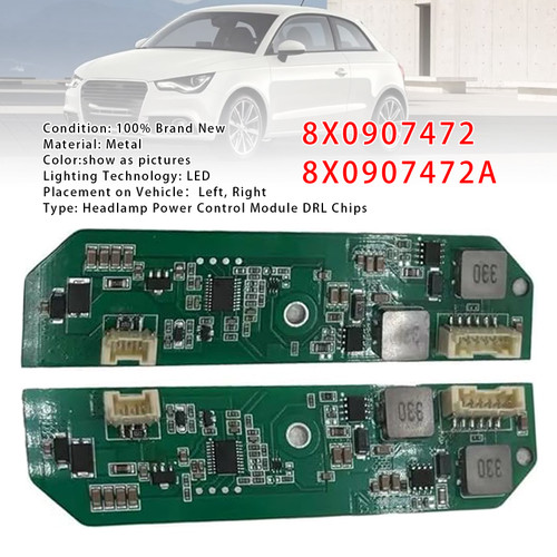 2011-2018 Audi A1 Left+Right LED Headlight Power Controller Module 8X0907472 8X0907472A Generic