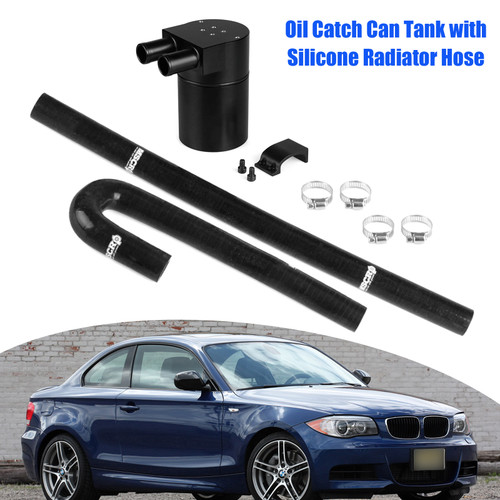 2012-2014 F30 Sedan 328i / 328xi Oil Catch Can Tank with Silicone Radiator Hose OCC016-Black Generic