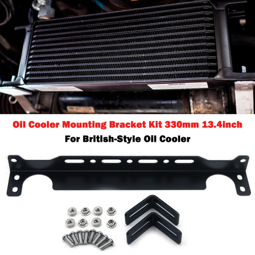 British-Style Oil Cooler Mounting Bracket Kit 330mm 13.4inch Generic