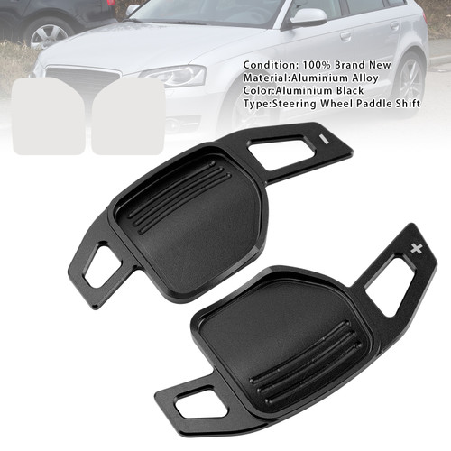 2008-2014 Audi A3 A4 A5 A6 TT Q5 Steering Wheel Paddle Shifter Aluminium Black Generic